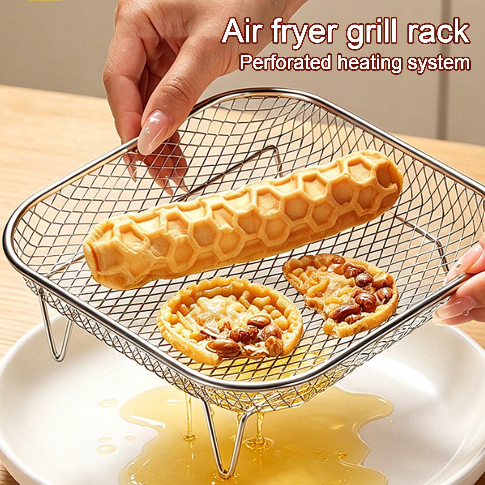 Home Cooking Supplies - Air Fryer Rack Stainless Steel Stackable