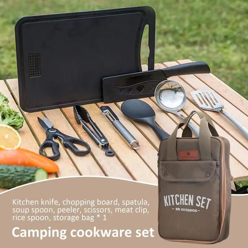 8pcs Camping Kitchen Cookware  - огляд і ціна Home Cooking Utensil Set