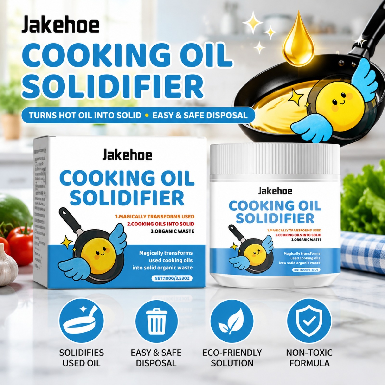 Cooking Oil Solidifier Powder  - огляд і ціна Home Cooking Oil Disposal