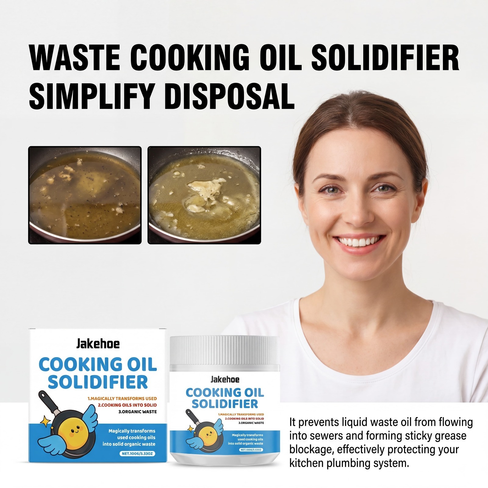 Cooking Oil Solidifier Powder  - огляд і ціна Home Cooking Oil Disposal