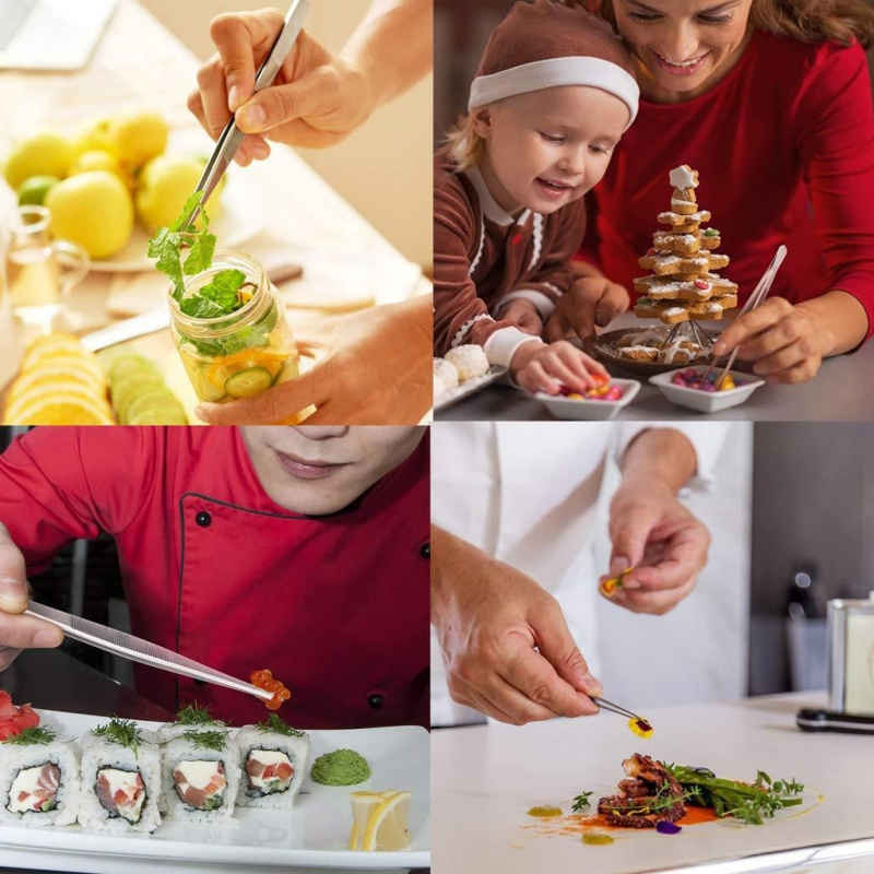 Stainless Steel Plating Tongs  - огляд і ціна Home Cooking Utensil Set