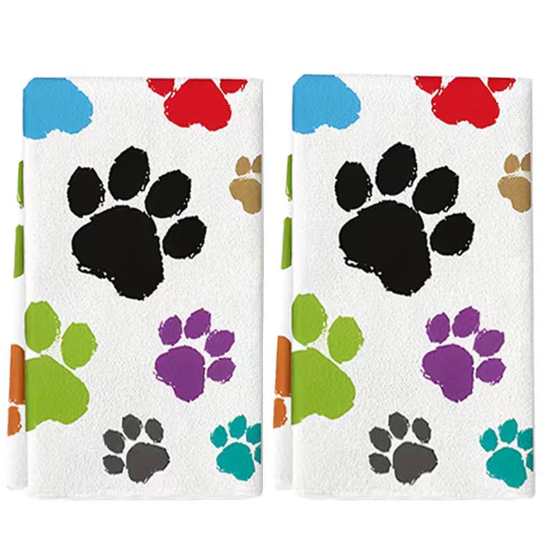 2Pcs, Colorful Dog Paw Print K - огляд і ціна Home Cooking For Dogs