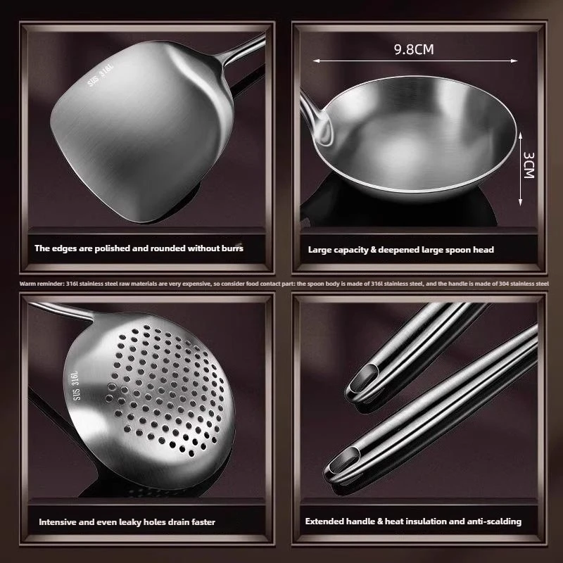 Food Grade Stainless Steel Wok - огляд і ціна Home Cooking Utensil Set